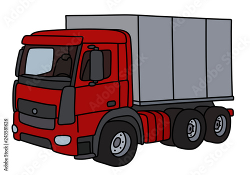 The red cargo truck
