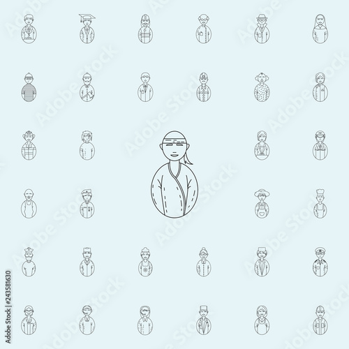 avatar fighter athlete icon. Avatars icons universal set for web and mobile