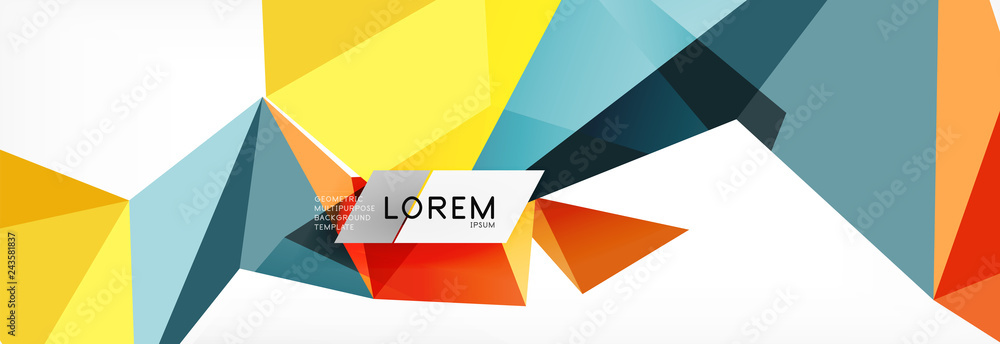 Science background. Abstract triangle pattern. Vector abstract geometric template Science background. Abstract triangle pattern. Vector abstract geometric template