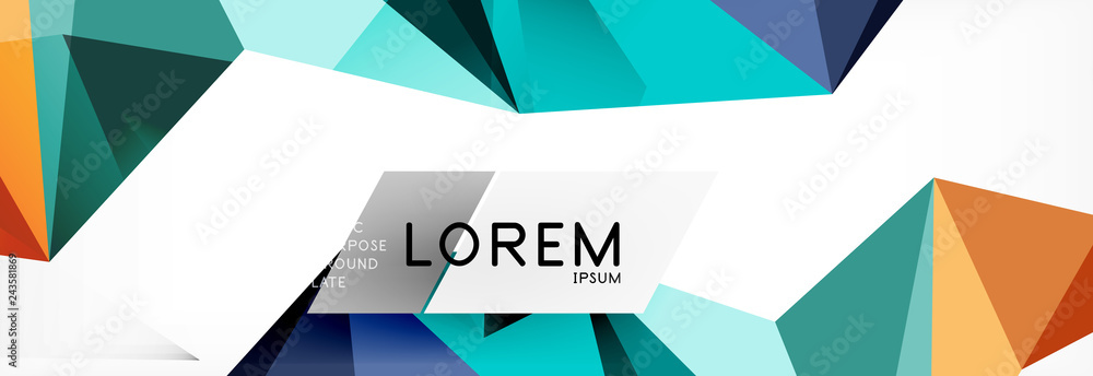Mosaic triangular low poly style abstract geometric background. Polygonal vector. Abstract white bright technology design. Mosaic triangular low poly style abstract geometric background. Polygonal vector. Abstract white bright technology design.