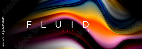 Fluid wave line background or pattern. Geometric technology abstract background. Movement effect.