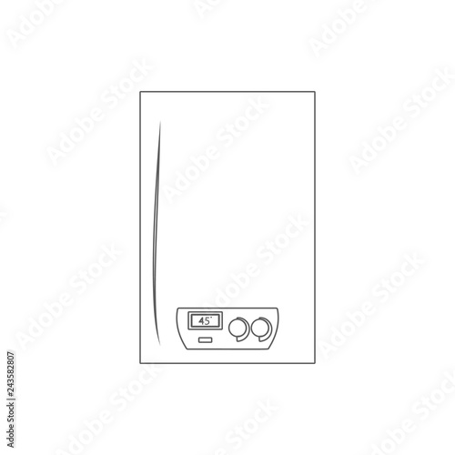 a gas boiler icon. Element of cyber security for mobile concept and web apps icon. Thin line icon for website design and development, app development