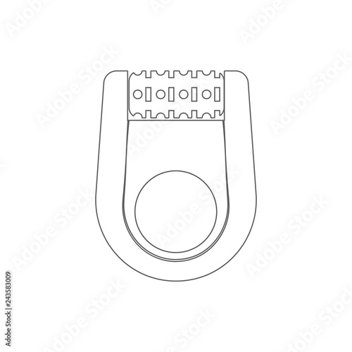 female electric depilator icon. Element of cyber security for mobile concept and web apps icon. Thin line icon for website design and development, app development
