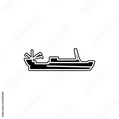 fishing boat icon. Element of cyber security for mobile concept and web apps icon. Glyph, flat icon for website design and development, app development © rashadaliyev