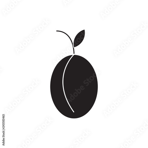 Plum icon. Element of Fruit for mobile concept and web apps icon. Glyph, flat icon for website design and development, app development