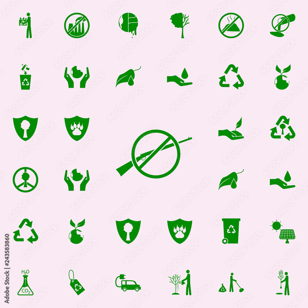 ban on hunting green icon. greenpeace icons universal set for web and mobile ban on hunting green icon. greenpeace icons universal set for web and mobile