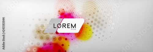 Background abstract - blurred dotted color circle shape, techno bubbles
