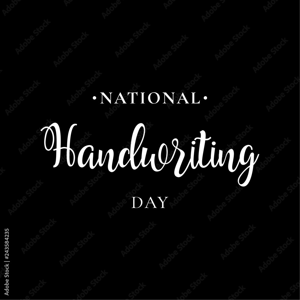 national handwriting day vector design