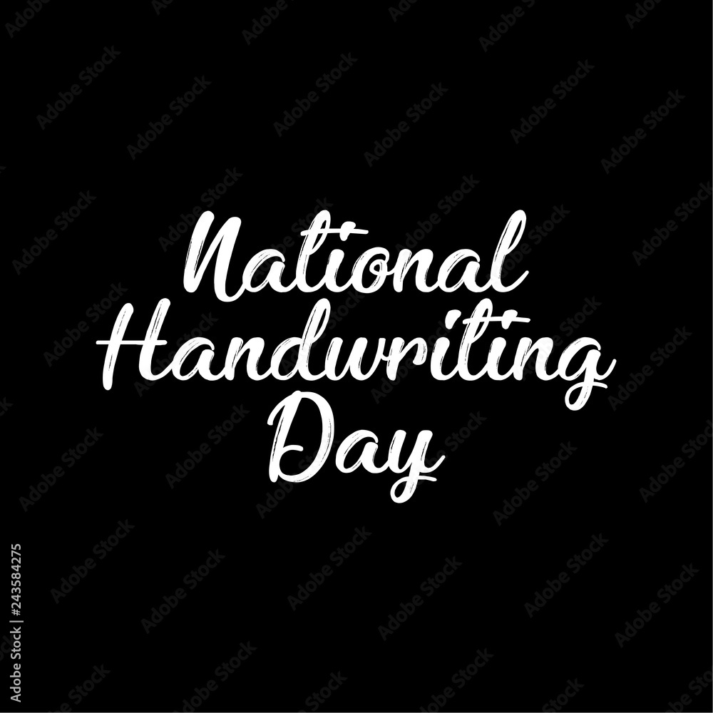 national handwriting day vector design