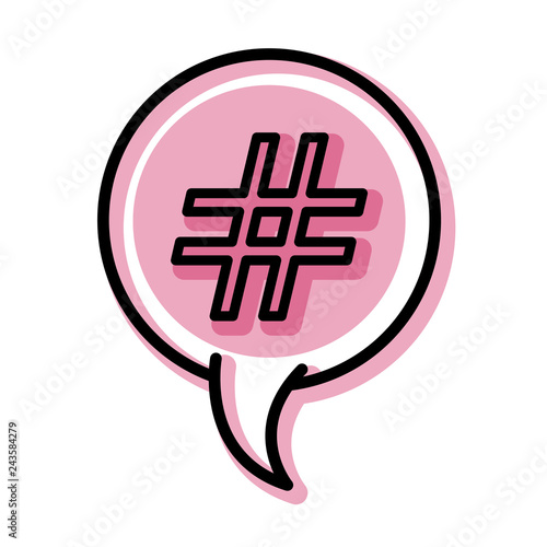 speech bubble with numeral isolated icon