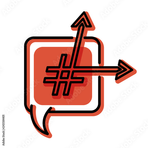 speech bubble with numeral isolated icon