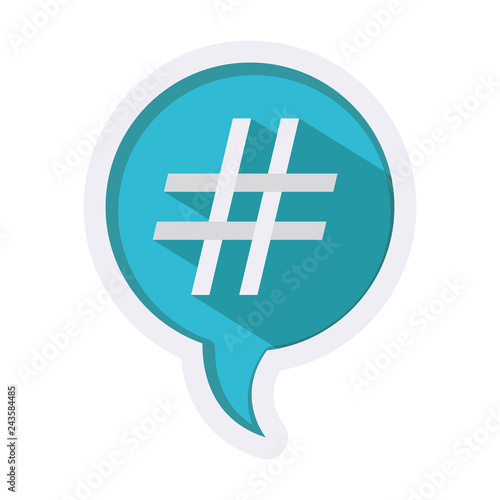 speech bubble with numeral isolated icon