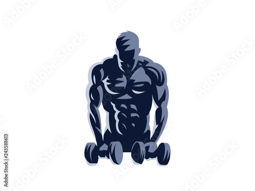 Sport. Sporty and athletic man.