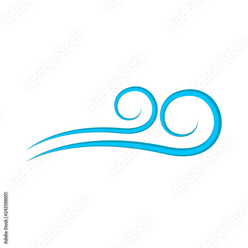 Isolated abstract wind icon. Vector illustration design
