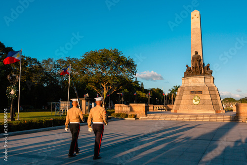 Monument in memory of Jose Rizal (National hero) at Rizal park in Manila, Philippines