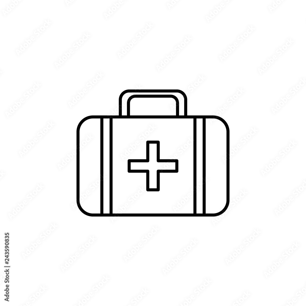 medical bag icon. Element of medicine for mobile concept and web apps illustration. Thin color line icon for website design and development, app development