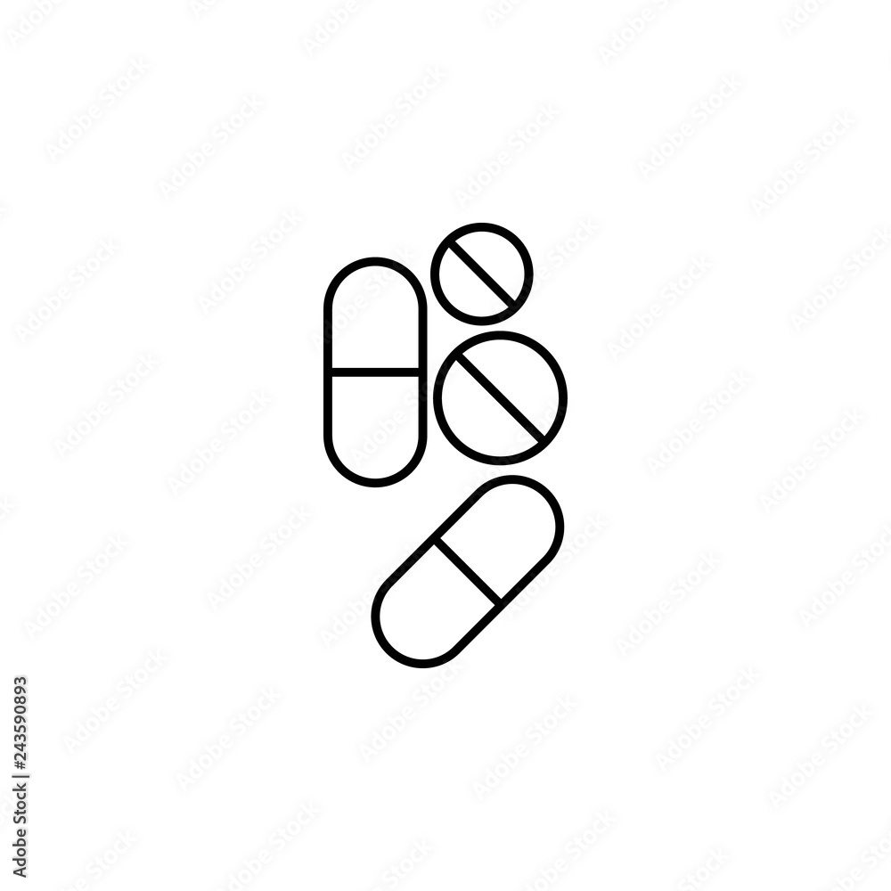 medication icon. Element of medicine for mobile concept and web apps illustration. Thin color line icon for website design and development, app development medication icon. Element of medicine for mobile concept and web apps illustration. Thin color line icon for website design and development, app development