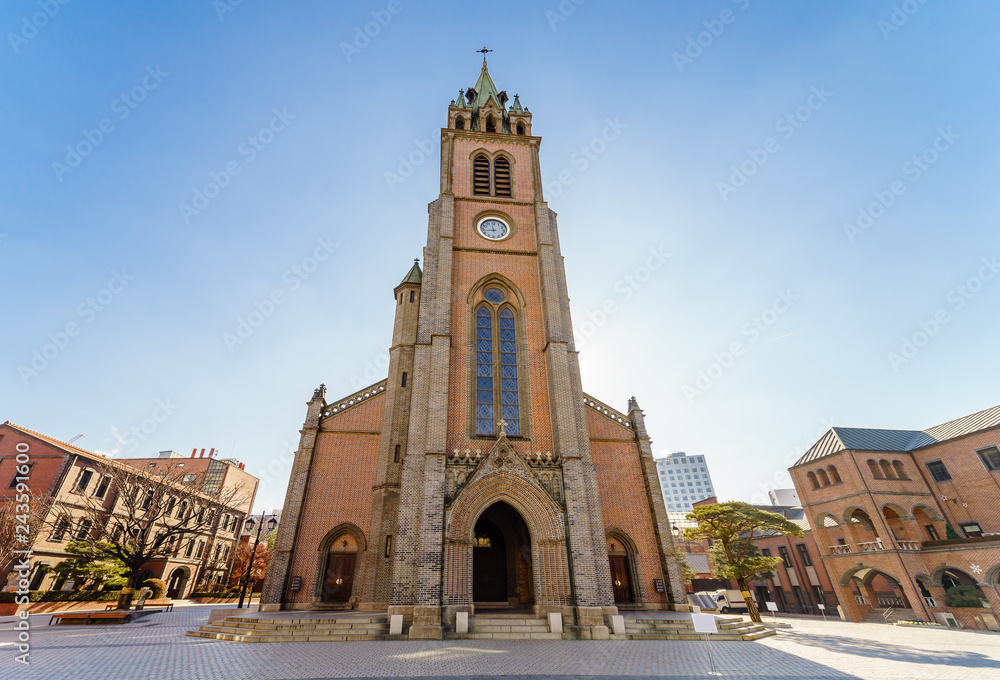 Myeongdong Catholic Cathedral in Seoul, South Korea, the Roman Catholic Church community in Korea.