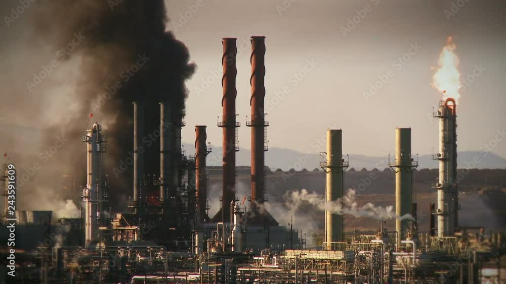 oil refinery fire