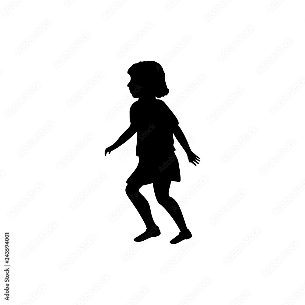 girl running silhouette