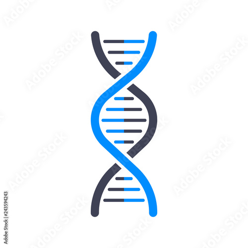 DNA Badge, icon, stamp, logo. Vector illustration.