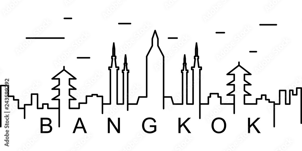 Bangkok outline icon. Can be used for web, logo, mobile app, UI, UX Bangkok outline icon. Can be used for web, logo, mobile app, UI, UX