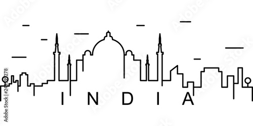 India outline icon. Can be used for web, logo, mobile app, UI, UX