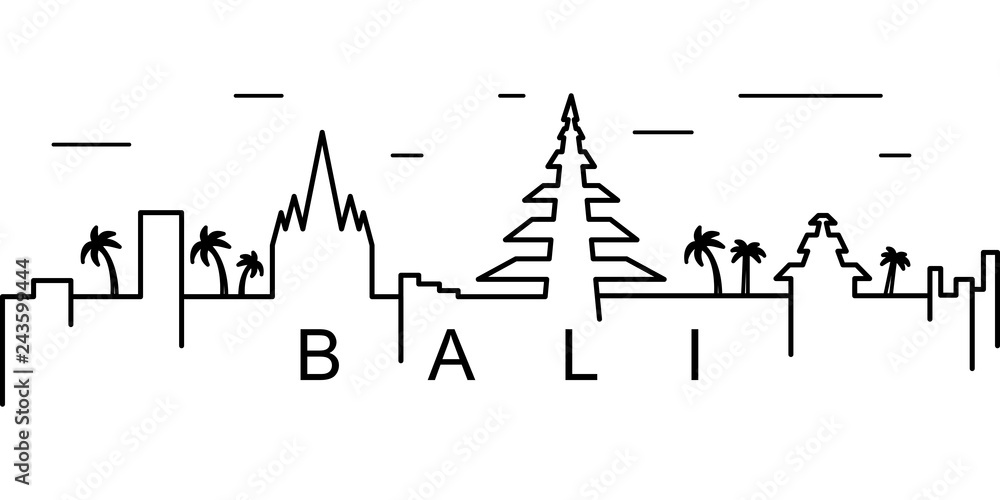 Bali outline icon. Can be used for web, logo, mobile app, UI, UX Bali outline icon. Can be used for web, logo, mobile app, UI, UX