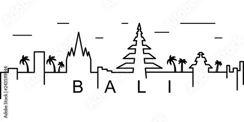 Bali outline icon. Can be used for web, logo, mobile app, UI, UX