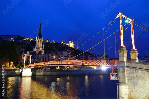 Passerelle Saint Georges Bridge in Lyon, France