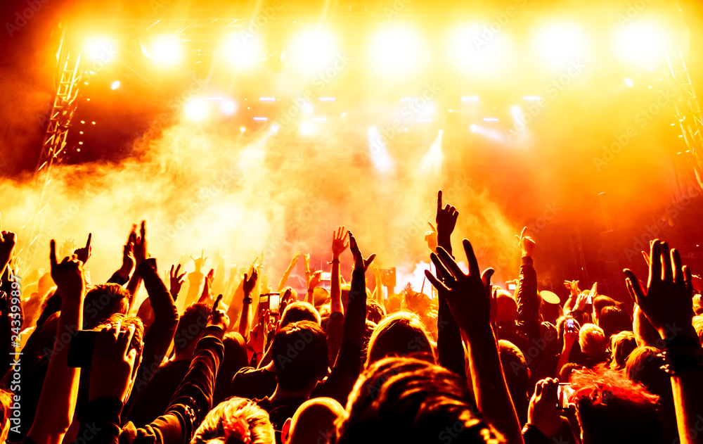 Concert crowd at rock concert Stock-Foto | Adobe Stock