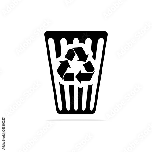 Recycle bin icon. Vector concept illustration for design.