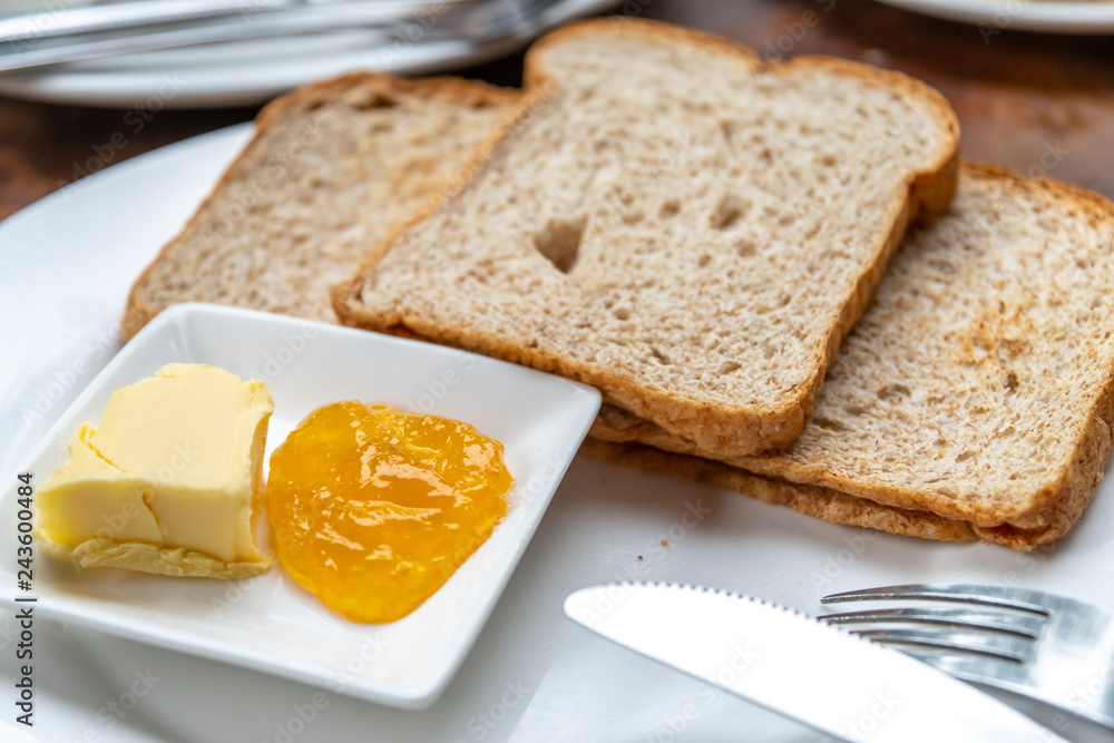 Toast with Butter and Apple Jam Toast with Butter and Apple Jam