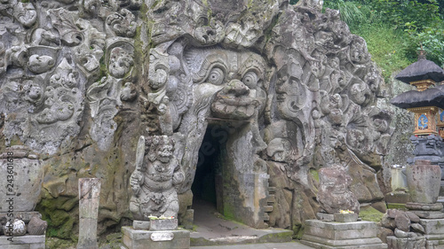 goa gajah sanctuary  commonly known as    elephant cave   on bali  indonesia