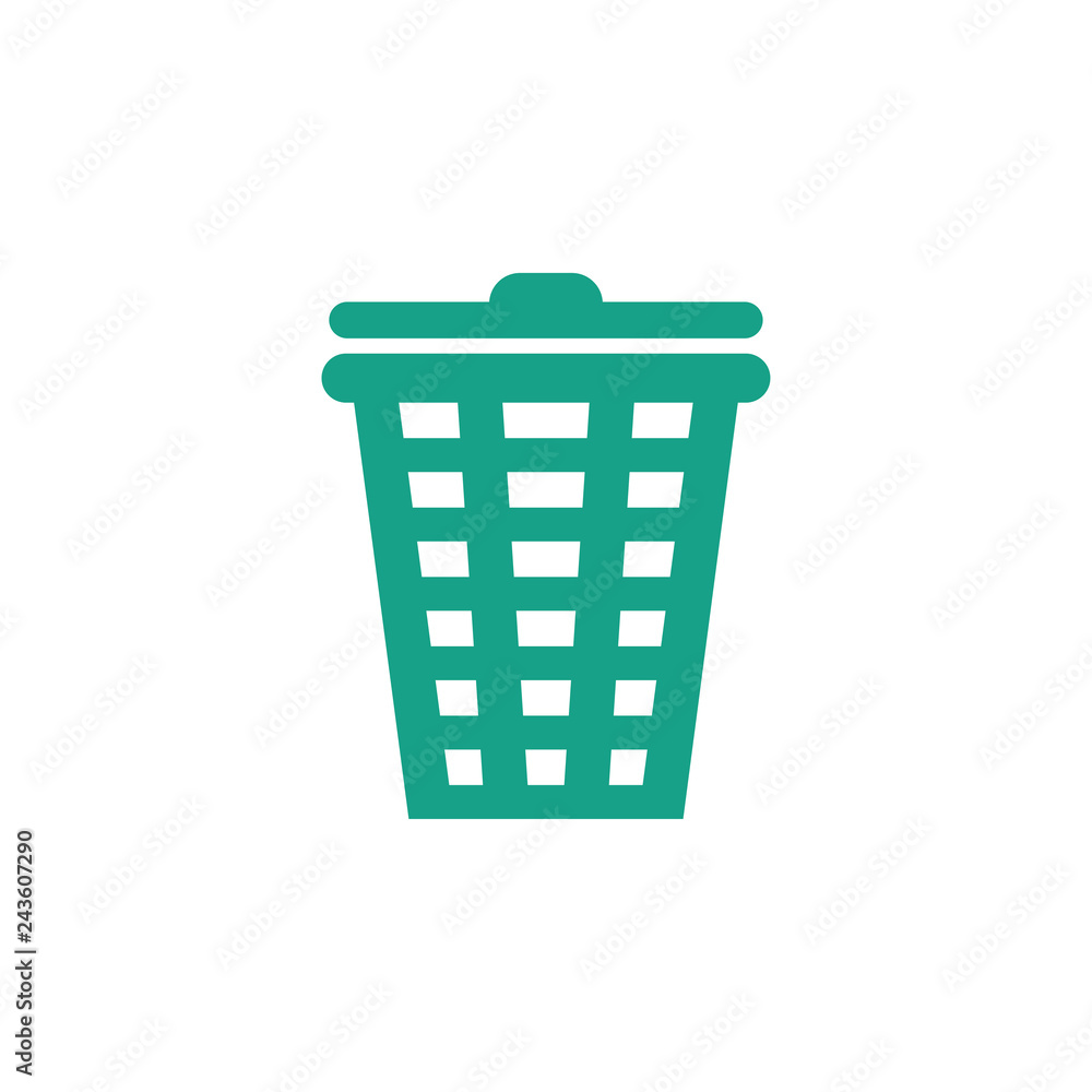 Trash bin icon graphic design template vector