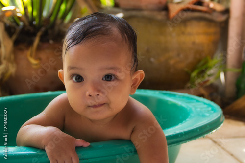 baby in swimming pool