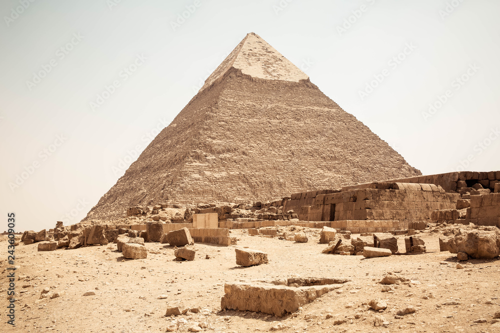 Pyramids of giza landscape sand perspective Pyramids of giza landscape sand perspective