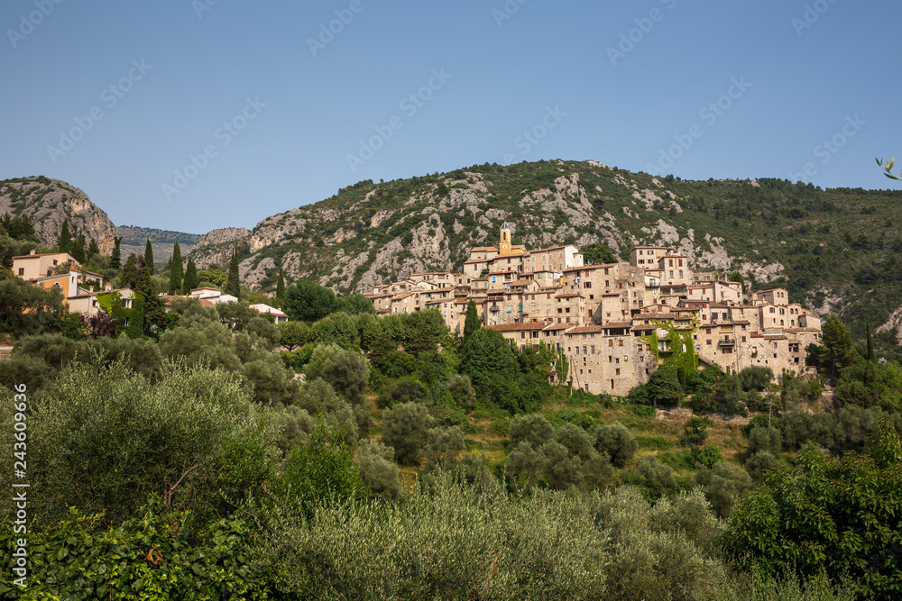 The beautiful hilltop village of Peillon in the Alpes-Maritime department of southeastern France