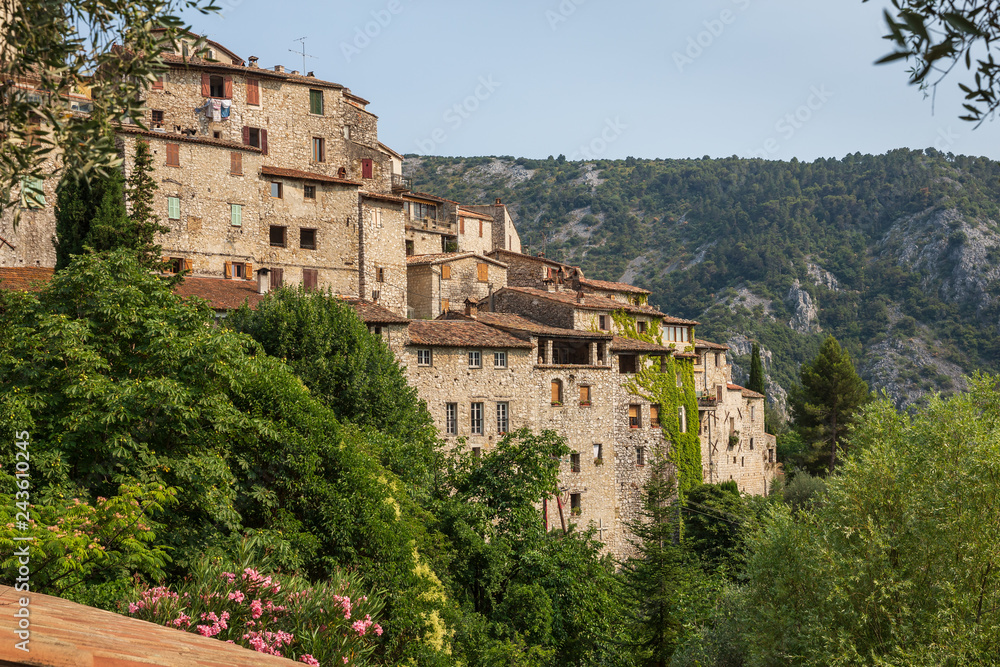 The beautiful hilltop village of Peillon in the Alpes-Maritime department of southeastern France