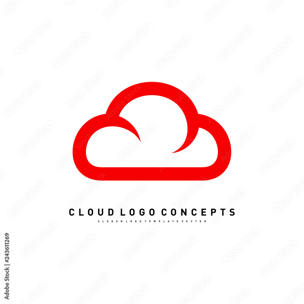 Luxury Cloud Logo Design Concept Vector. Cloud Logo Template Vector Luxury Cloud Logo Design Concept Vector. Cloud Logo Template Vector
