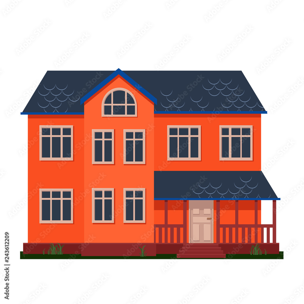 Family house vector illustration