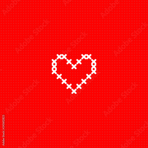 White simple cute cross sti...