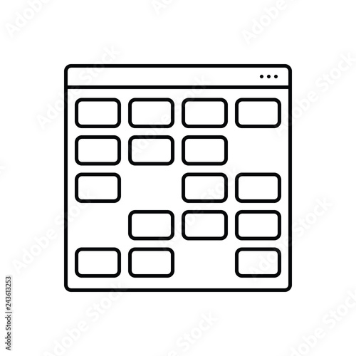 Black line icon for card 