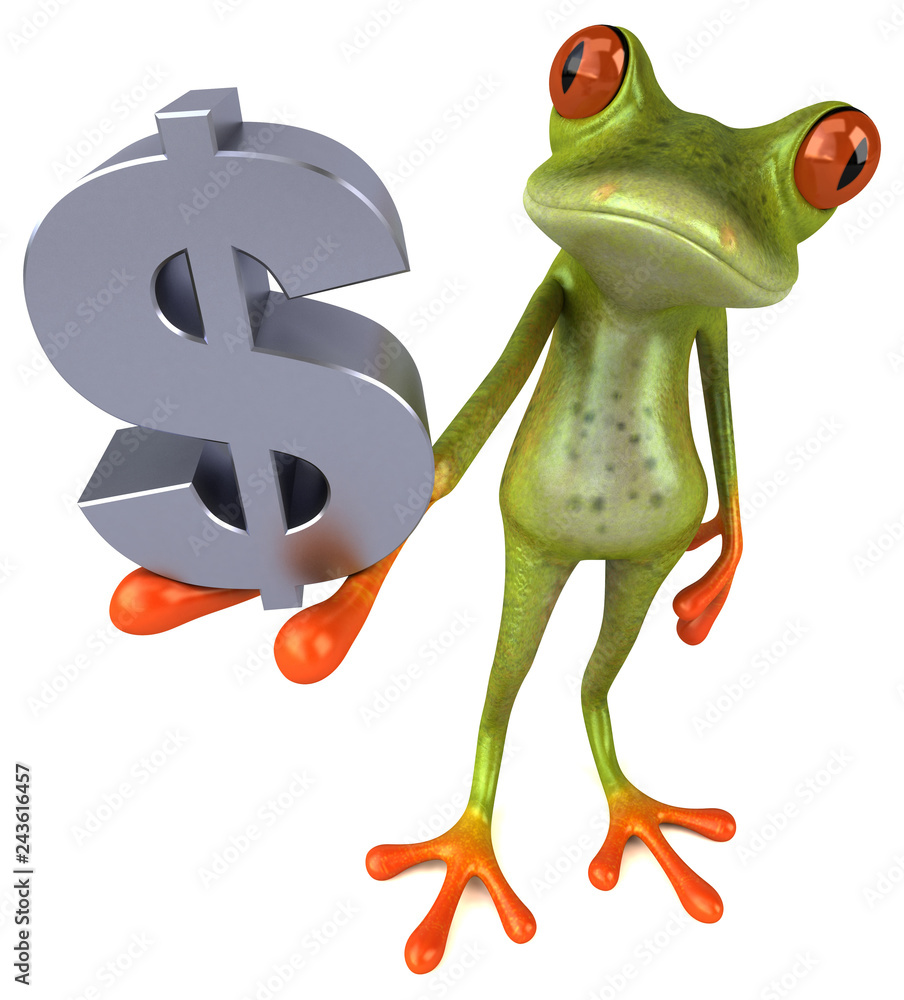 Obraz premium Fun frog - 3D Illustration