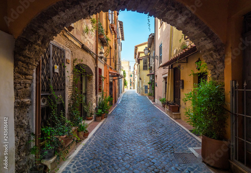 Tableau sur toile Monterotondo (Italy) - A city in metropolitan area of Rome, on the Sabina countryside hills