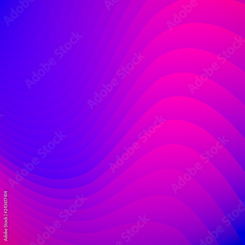 Abstract blue and pink gradient color striped lines wave pattern background and texture.