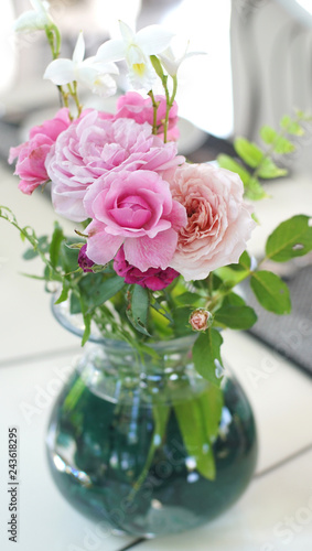 pink rose in jug © fgnopporn