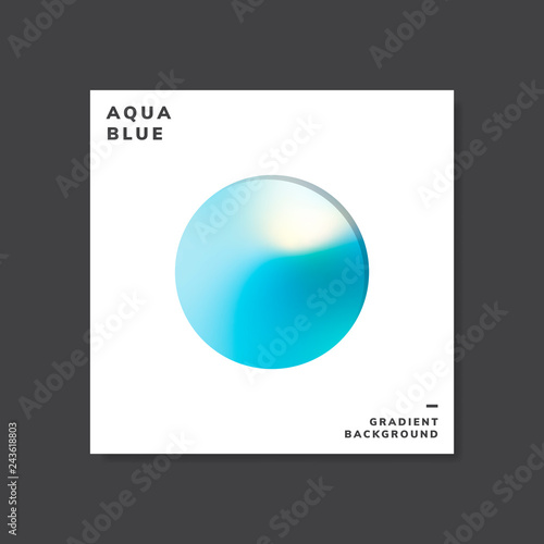 Blue holographic gradient background design sample
