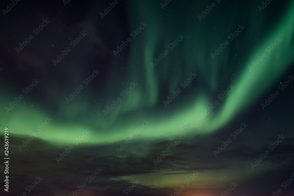 Aurora borealis, Northern lights dancing in the sky