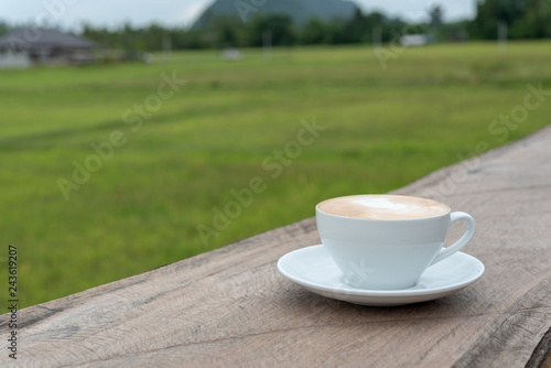 Coffee in a white cup